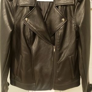 Women leather black jacket